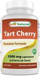 Best Naturals Tart Cherry 1000 mg 120 Veggie Capsules - Tart Cherry capsules for uric acid metabolism