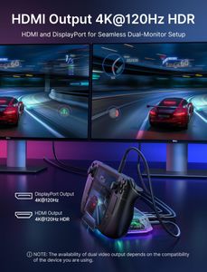 JSAUX 12-in-1 RGB Docking Station for Steam Deck – Multiport USB-C Hub
