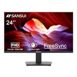 SANSUI Monitor 24 inch with USB Type-C, Built-in Speakers, 75Hz FHD Computor Monitor, Ultra-Slim Ergonomic Tilt with HDMI, VGA (ES-24F1 Type-C Cable and HDMI Cable Included)