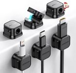6 Pack Magnetic Cable Clips [Cable Smooth Adjustable] Cord Holder, Under Desk Cable Management, JOYROOM Adhesive Wire Holder Keeper Organizer for Home Office Desk Phone Car Wall Desktop Nightstand