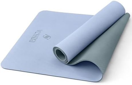 Vesstra Premium Yoga Mat – Sweat-Activated Non-Slip PU Grip I Natural Rubber Base I 4mm for Yoga, Pilates & Workouts (Sky Blue)