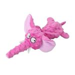 Cartoon Animal Squeak Toys for Dogs and Cats, Elephant, Cheetah, Squirrel, Dog Chewing Toys (Pink/Pink)