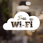 Free WiFi Cloud Sticker Sign Window Stickers Home Pub Accessories Shop Signs Kitchen Vinyl Restaurant Cafe Wall Glass Salon Bars Graphic Decorations Coffee Decor plaques Open transfers Windows Front