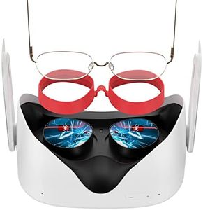 SUPERUS Lens Protector Compatible with Oculus/Meta Quest 2, Glasses Spacer - Anti-Scratch VR Accessories to Prevent Your Glasses from Scratching VR Lenses (Red)