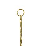 UAPAN Iron Chain with Brass Finish for Hanging Bell Diya with hook (Length of 1 Meter, Gold) (Pack of 1, 3 Feet)