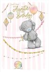 Me to You Tatty Teddy Cute Birthday Card For Auntie, Bear Holding Balloon - Official Collection