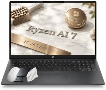 HP OmniBook 16 AI Laptop AMD Ryzen AI 7 445 64GB RAM 2TB SSD 2K Touchscreen | 16" 2K Touchscreen Display, 50 NPU TOPS, Backlit Keyboard, Copilot+ AI Features, FHD IR Camera, Win 11 Pro
