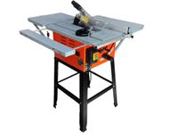 VOLTZ WTS-250B Wood Table 1800 W Speed 4700 RPM Portable Steel body Structure Table Saw With Metal Stand & Sliding Miter Gauge, Corded Electric Wood table saw