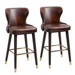 Leather Bar Stools With Nailhead Trim