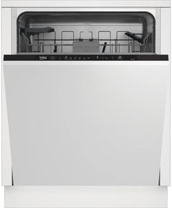Beko BDIN16430 b300 Einbau-Geschirrspüler 60 cm vollintegriert, für 14 Maßgedecke, 3 Spülebenen, 5 Temperaturen, 6 Programme, halbe Beladung, automatische Türöffnung, MultiTab, Quick&Clean