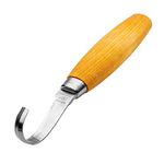 Morakniv Carving Hook 164 Straight Fixed Knife, Handle: Natural Birch, Blade: 52 mm