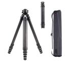 Falcam TreeRoot 61" F38 Pro Quick Lock Travel Tripod,with 360 Degree Damping Ball Head Load Capacity 5kg/11lbs,Carbon Fiber Tripod with F22 Interfaces, 1/4" Screw,Carry Strap Holes for Cameras