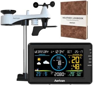 Aerivan W1 Wireless Home Weather Station with Hardcover Logbook (No WiFi)