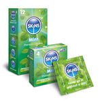 Premium Skins Mint Flavoured Condoms for Oral and Intercourse - Ultra Thin Flavoured Condoms for Oral, Extra Flavoured Lube for Extra Pleasure - Discreet Pack of 4