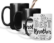 Shieldsmore Ceramic Coffee Mug- You are The Best Brother in The World Color Changing Magic Photo Mug - Black