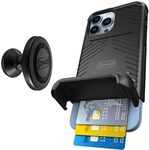 Scooch® for iPhone 13 Pro Max Case with Card Holder, Wingmate Wallet Case Black, Bundled with Wingmount Magnetic Car Mount