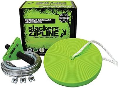 Slackers 40-Feet Zipline Falcon Series Kit with Seat, Yellow