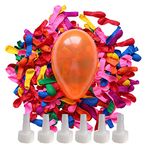 1000 Pcs Water Balloons Bomb Set Colors Latex Water Balloons with 5 Hose Nozzle for Adults kids Summer Party Water Balloon Fight