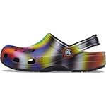 Crocs Unisex Classic Solarized Clog, Black/Multi, 9 UK Men/ 10 UK Women