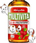 Cat Vitamins for Indoor Cats of All Ages – Dog Vitamins Liquid Form – 10-in-1 Solution for Better Urination, Digestion, Hip & Joint, Skin & Coat Condition – Cranberry Supplement for Dogs – 2 Oz