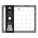 2024 Magnetic Refrigerator Calendar Wall Calendar Pad by Bright Day, 16 Month 8 x 10 Inch, Black and White