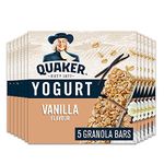 Quaker Yogurt Vanilla Granola Bars, Multi-Pack, 5 Bars, 175 g (Pack of 12)