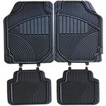 WHEELSNBITS® 453429 Executive PVC Rubber Universal Car Van SUV MPV Car Mats Top Premium Quality (NO Toxic Smell) With a 2cm Ridge to catch Dirt Stones ETC