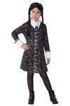 Rubie's 702624M000 Family Wednesday Addams Child Costume Fancy Dress, Girls, Multi, 5-7 Years