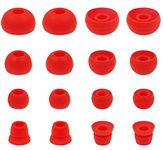 ALXCD Ear Tips for Powerbeats3 Earphone, SML 3 Sizes 6 Pairs Earbud Tips & 2 Pairs Double Flange Silicone Replacement Ear Tip Cushion, Fit for Beats Powerbeats 3 PB 3 [8 Pair](RED)
