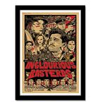 GRAY WALL Hollywood Posters Inglourious Basterds movie Framed Poster For Room & Office (10 Inch X 13 Inch, White)