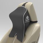 MRRON PROTECH Memory Foam Headrest Neck Rest Cushion - Ergonomic Car Neck Pillow Cervical Support for Neck Pain Relief in Office, Driving (Grey, 2)