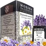 Organic Chamomile Tea with Lavender made with Pure Egyptian Chamomile & Lavender- 20 Organic Tea Bags Moksha Ayurveda