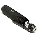 DAVEK DUET UMBRELLA (Classic Black) - Extra-Large Windproof Folded Umbrella with Automatic Open & Close - Strong & Big Enough for Two