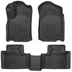 Husky Liners Weatherbeater Floor Mats | Fits 2011-2015 Dodge Durango & Jeep Grand Cherokee | Front & 2nd Row, 3-pc Black - 99051