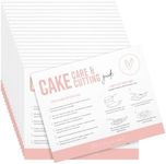 Mooliwe 200 Pcs Cake Care Instruction Card Small Business Cake Cards for Cake Shop Boxes Professional Cake Boards Baking Supplies Kit Set, How to Carry and Store Your Cake Instruction (Classic)