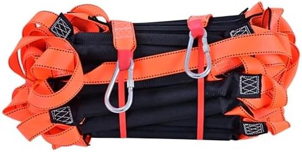 Fire Escape Ladder,32 FT Emergency Portable Safety Ladder,Extension Rope Ladder with 2 Hooks,2-3 Story Homes Reusable Safety Rope Ladder for Window Balcony Tree House