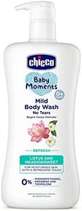 Chicco Baby Moments Mild Body Wash - Refresh, 500ml | With Lotus & Meadowsweet|No Tears Formula with Natural Ingredients for Moisturized Skin|Phenoxyethanol, Parabens & Lauryl sulphates free