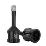 SHDIATOOL Diamond Drill Bits 2PCS 5/16 Inch for Porcelain Ceramic Tile Marble Brick Vacuum Brazed Hole Saw 8mm