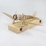 Viloga 3D Wooden Puzzles Airplane 1:31 KA-14 Fighter, Laser-Cut Balsa Wood Airplane Kits to Build for Adults, Perfect Static Model Airplane Puzzles for Men Christmas Gift