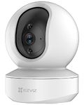 EZVIZ by HIKVISION |4MP QHD Resolution Indoor Smart WiFi Baby/Pet Monitor Camera |Smart Night Vision |360 Visual Coverage |Motion Detection Two-Way Talk |Micro SD Slot up to 256GB (TY1), White.