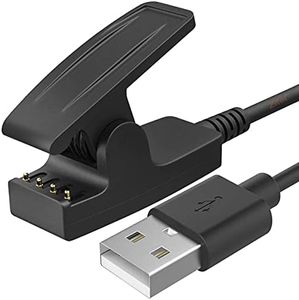 Zitel ® Charger Compatible for Garmin Forerunner 35 35J 64 230 235 630 645 645 Music 735XT, Approach G10 S20, Vivomove HR, Lily Smartwatch - USB Charging Cable 100cm - Black
