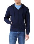 Fruit of the Loom Unisex Baby Zip Front Classic Hooded Sweat, Deep Navy, 9-11 Years UK