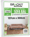 Sofa Storage Bag – Plastic Sofa Cover - Heavy Duty - For up to a 3-Seater Sofa – 300cm x 137cm – Sofa Protector Cover