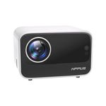 [180°Adjustable Stand] HIPPUS Smart Mini Projector with WiFi and Bluetooth, Full HD 1080P 4K,Outdoor Portable Projector,300ASIN LM, Auto Keystone, 2.4G/5G Wi-Fi6,Android 11.0 (Black)