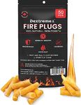 Dextreme Fire Plugs 50 Pcs Weatherproof Fire Starter for Campfires, Emergencies, Survival, Fire Pits, Grills | Can Light 50+ Fires | 5+ Minute Burn | All Natural | Made in Canada