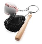 REINDEAR Novelty Mini Baseball Set Pendant Keychain - - One size