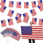 American Flags 3ft x 5 ft, American Flag Bunting, USA Flags, Patriotic American Flag Decorations, Handheld American Flags, American Independence Day Decorations and Sports Events