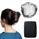 ZefeqCo Hair Net Black - 100Pcs – 24 inches Invisible Nylon Hair Nets for Women and Men - Perfect for Hair Bun, Sleeping, & Kitchen Food Service