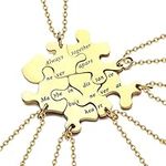 Yonhon 6 BFF Best Friend Necklace Puzzle Friendship Sister Necklace for 6