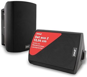 Pyle Musikbox Bluetooth Outdoor Lautsprecher Box Wasserdicht – Marine Speaker Outdoor & Indoor – Box 2-Wege für Außen & Innen, Wand & Theater, Schwarz